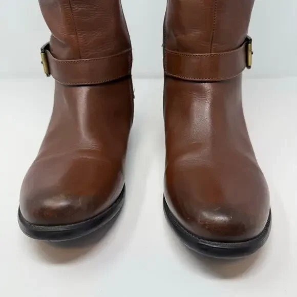 Clarks Collection Boots Women's 10M Brown Plaza Steer Riding Boot Leather - Picture 3 of 16